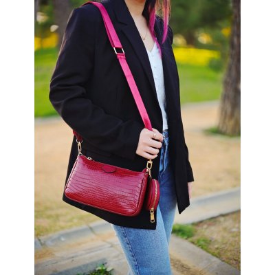 Bolsos de Mujer Set de 3 en tono burdeos