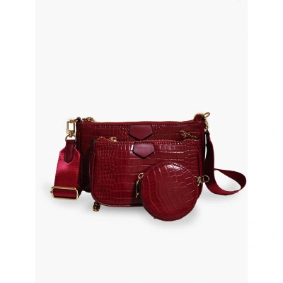 Bolsos de Mujer Set de 3 en tono burdeos