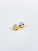 Pendientes Medio Nacar Dorado Acero Inoxidable