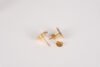 Pendientes Medio Nacar Dorado Acero Inoxidable