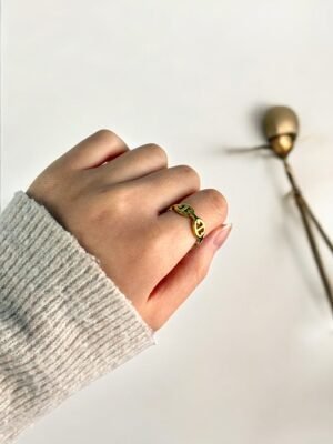 Anillo Abierto Estilo Cadena